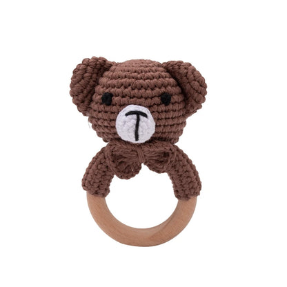 Babs&Bo Rustgevende Baby Rammelaar – Duurzaam Hout & Stof
