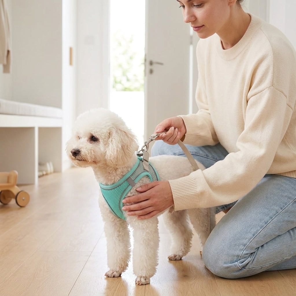 SafeWalk™ Reflecterend & Ademend Honden-, en kattenharnas