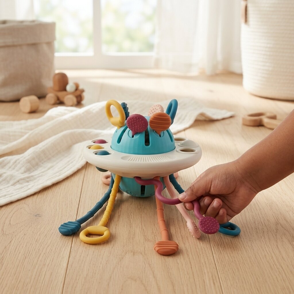 SensoryUfo™ Montessori Pull String Speelgoed