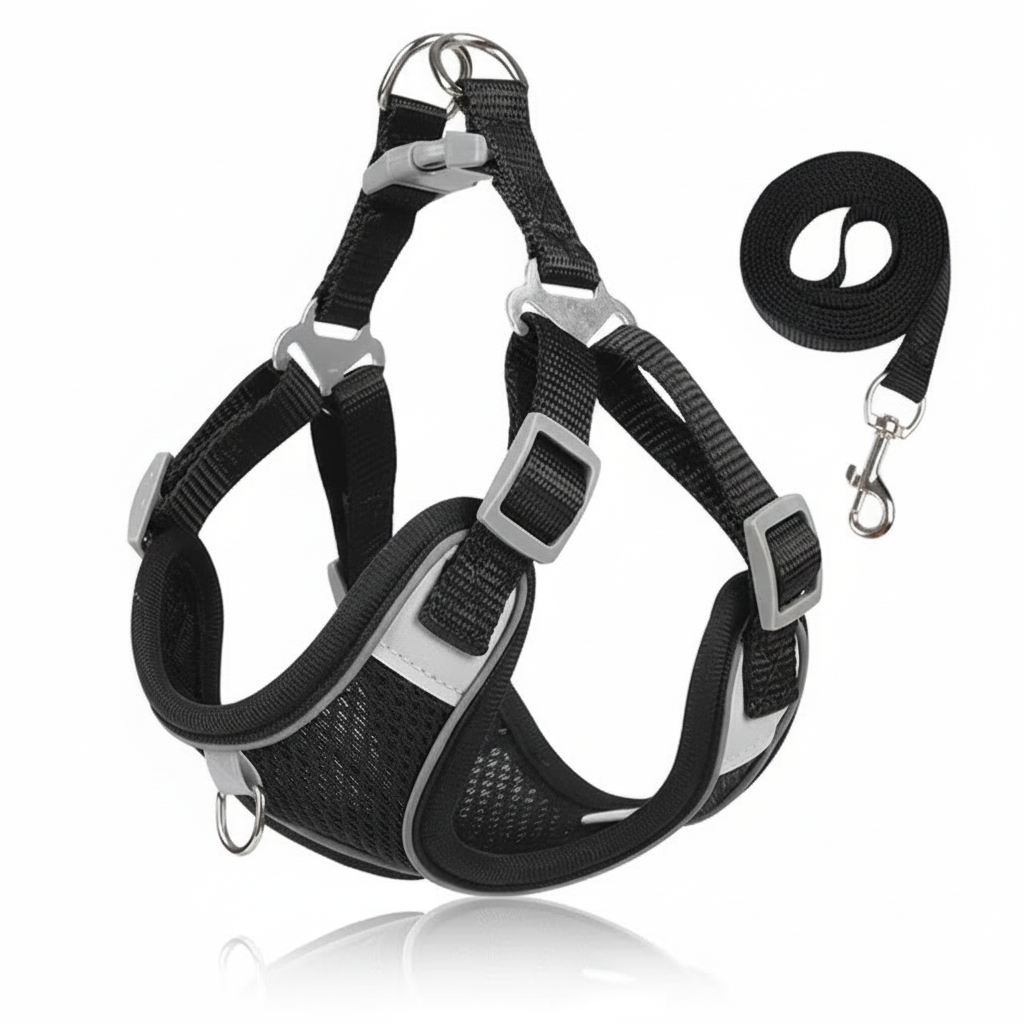 SafeWalk™ Reflecterend & Ademend Honden-, en kattenharnas