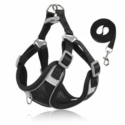 SafeWalk™ Reflecterend & Ademend Honden-, en kattenharnas