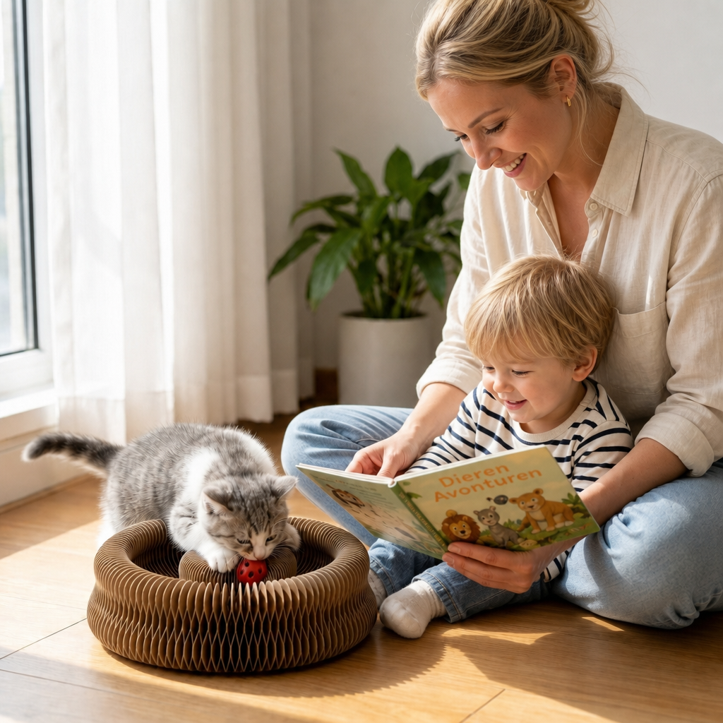 Babs&Bo KittyCurls – Interactief Kattenspeeltje voor Mentale en Fysieke Stimulatie